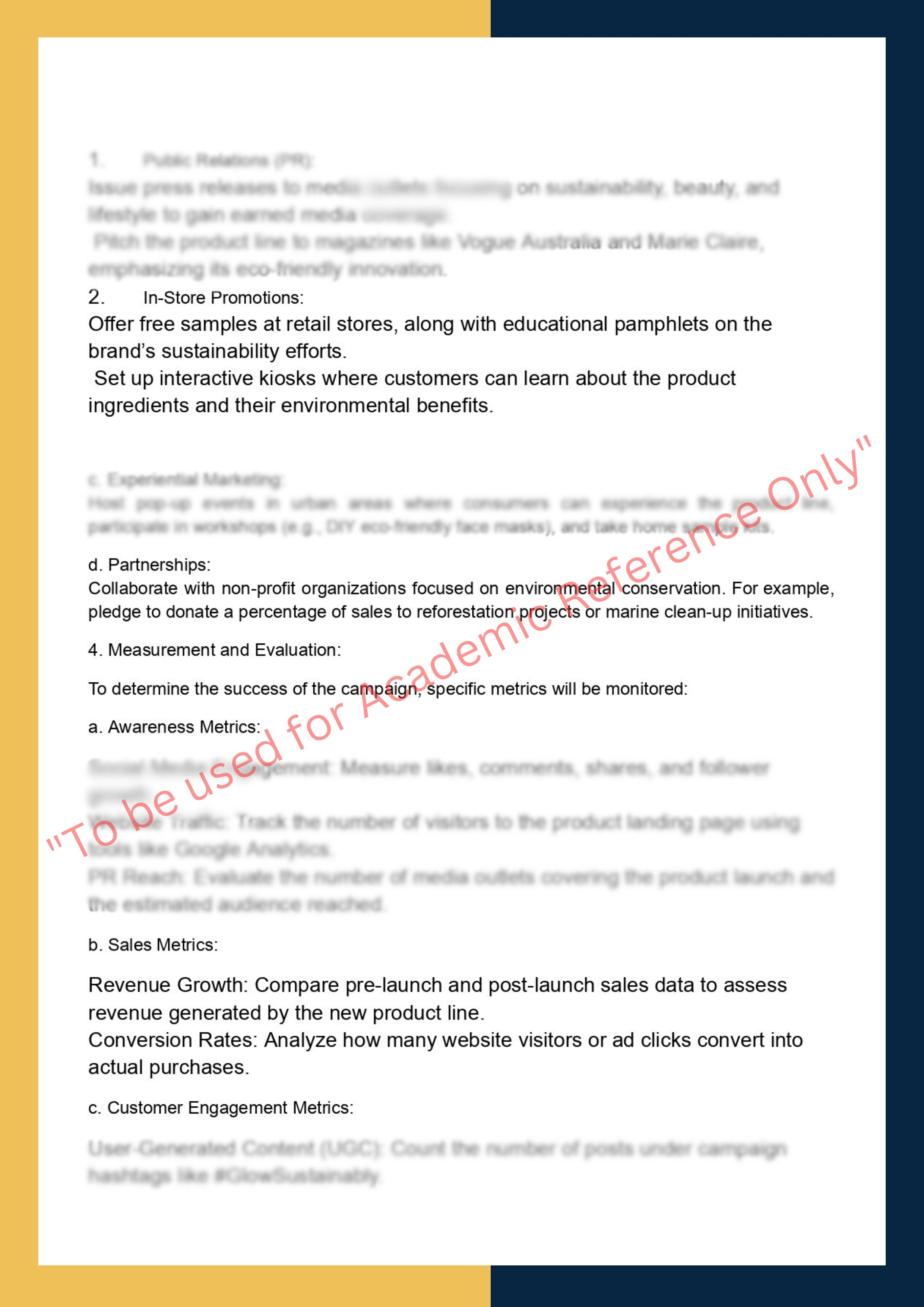 Assignment sample solution of MKTG401 - Marketing Communication Strategies 3